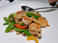 荷兰豆炒澳洲鲜贝-香樟花园新粤料理(无锡万象城店)