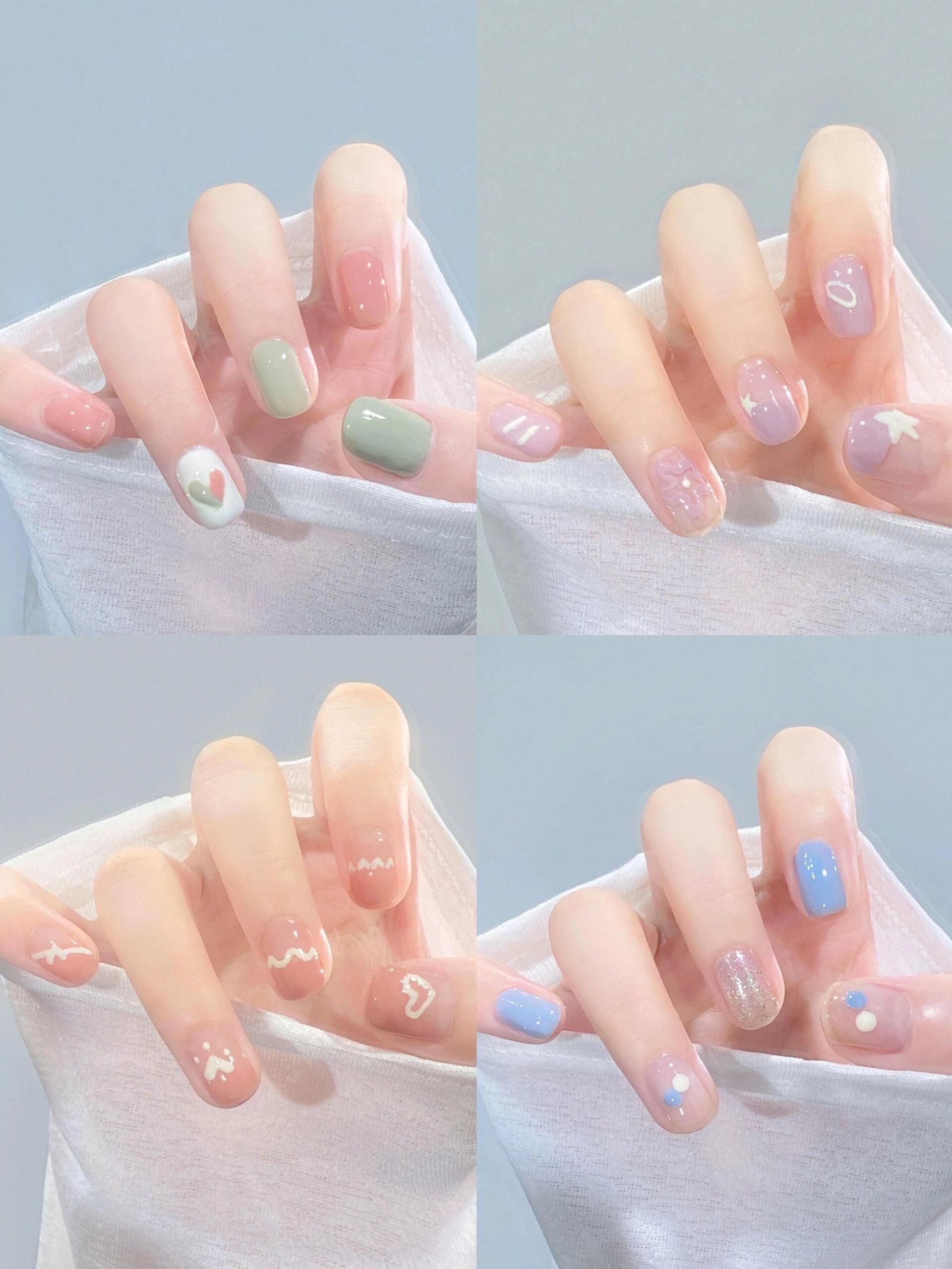 小清新美甲,少女心爆棚✨