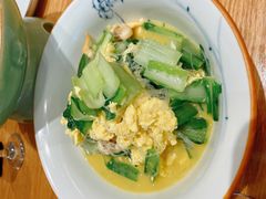 小白菜蛤肉汆炒鸡蛋-山东宾馆·齐鲁苑餐厅