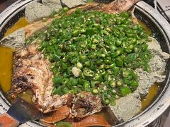 翡翠青椒烤黔鱼-烤匠麻辣烤鱼(环球中心店)