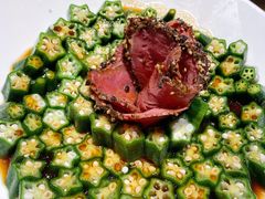 黑椒牛肉拼秋葵-将相和·海鲜蒸饺大连菜