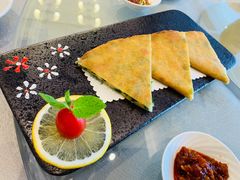 香煎韭菜饼-汤臣·空中餐厅·严选粤菜(石湾世博广场店)