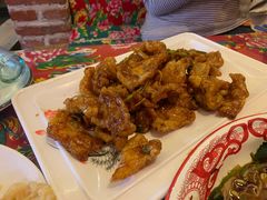 特色锅包肉-闯关东东北农家菜(崂山石老人店)