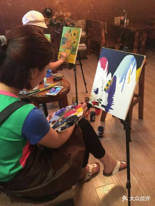 梵高艺绘咖啡主题油画室油画中图片 - 第10张