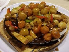 铁板海鲜全家福-焯宇豆皮涮牛肚
