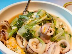 笔管鱼小白菜-开海·红岛海鲜虾水饺(石老人店)