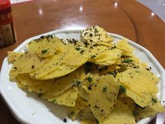 玉米片炒干菜-洪福饭店·十八年老店