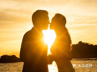 海景夕阳婚纱照，梦幻唯美