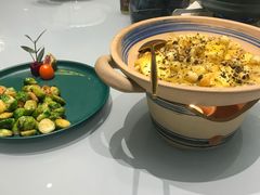 孢子甘蓝煎虾仁-甜阿姨·天台花园私房菜(万松园店)