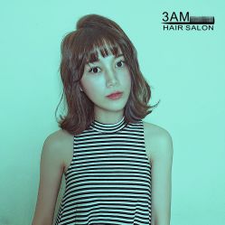 点击看大图 锁骨发-3AM HAIR SALON染发接发