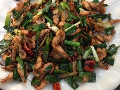 韭菜炒虾-海韵人家.海景花园经典云南菜(双廊店)