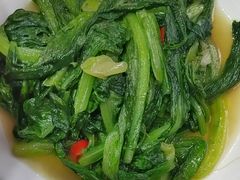 清炒油麦菜-尕有炕锅烤羊肉