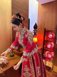 -懿沉香中式嫁衣礼服秀禾服龙凤褂马来褂旗袍总店