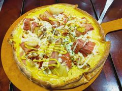 黄金土豆+肉香四溢+赞赞虾三拼披萨-Mr.Pizza米斯特比萨(合肥一九一二街区店)