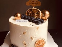 柠檬蓝莓极简风生日蛋糕-艾加柒克蛋糕茶歇甜品台(春熙路店)