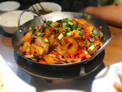 干锅土豆肥肠-常株潭湖南菜(水木丹华店)