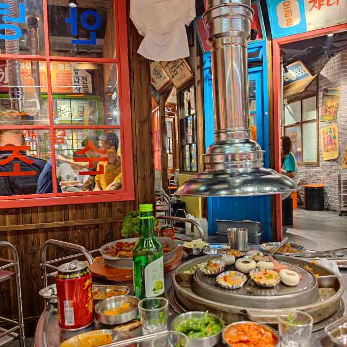 双门洞韩式烤肉专门店(茂业店)-"[薄荷]环境:门头很小很小,不经意就会