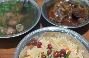 Steak with Fried Rice and Beef Soup