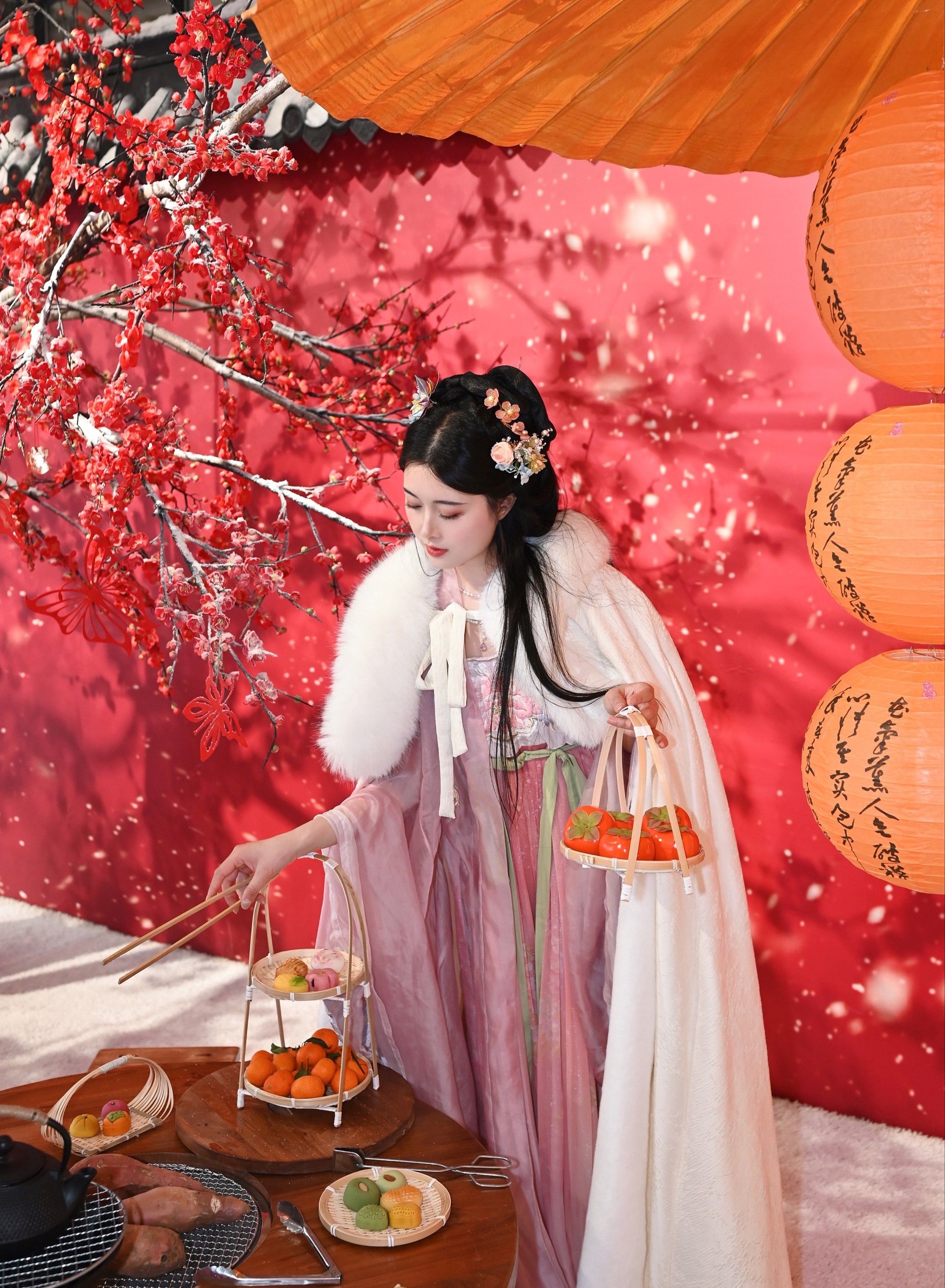 免费拍了一组"踏雪寻梅"汉服照,赚到了