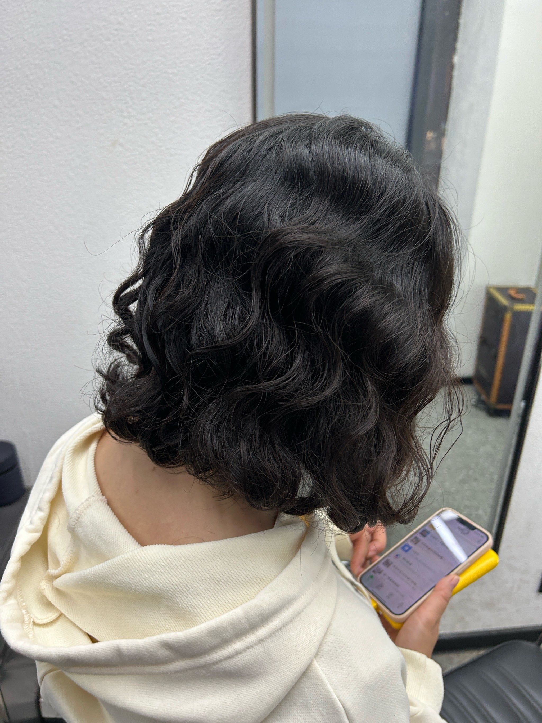 免打理烫发自然吹干效果 时尚复古浪漫蛋蛋卷