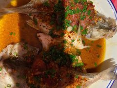 三椒蒸鲈鱼-荆九爷爆炒桥头三嫩(浙大店)