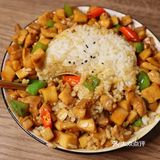 超级下饭的双椒杏鲍菇鸡丁❗️汤汁拌饭超浓郁