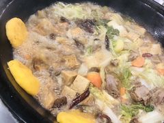 铁锅炖大鹅-粘豆包柴火铁锅炖