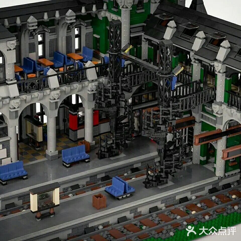 lego 欧式复古地铁车站大楼moc[可怜][可怜]精美华丽