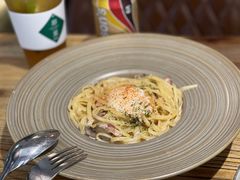 奶油培根意面配水波蛋-Cyclus Craft Kitchen薩克思手工厨房