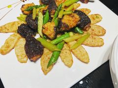 羊肚菌炒蘑菇-東舍食唐精品陕菜馆