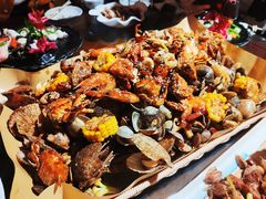 -东来菜馆•手抓海鲜家常菜•海鲜锅贴(鸽子窝店)