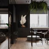 由于户型限制，厨房卫生间这边几乎无采光，设计师将卧室