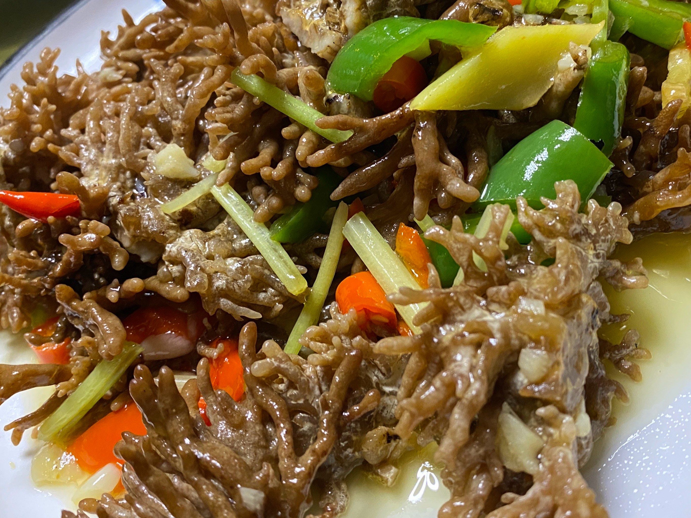 到店一定要品尝的美味每次必点#光饼炒大肠,炒龙爪菇,田螺煲或者炒黄