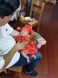 -凤鸣笔庄婴儿满月理发胎毛笔制作