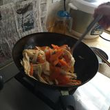 大杂烩丰富色彩的炒罗汉肉