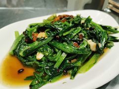 豆豉鲮鱼油麦菜-盘锦生态酒店-火锅餐厅