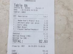 账单-关夫人餐厅(阳光广场店)