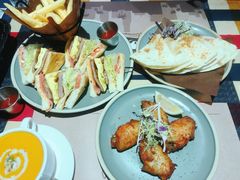 双层猪扒蛋总汇三明治-遇见西木美式餐厅(体育路店)