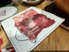 手切羊腿肉-南门四季铜锅涮肉(东坝店)
