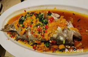 Homemade Chopped Chili Steamed Sea Bass