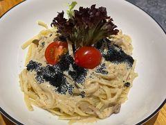 和风青芥末黑蟹籽杂菇扁意粉-森Some Fusion(荔湾店)