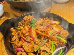 孜然铁板羊肉-九毛九西北菜(汕头金平万达广场店)