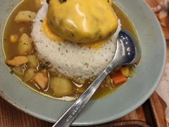 芝士牛肉汉堡咖喱饭-红小满休闲餐厅(十全街店)