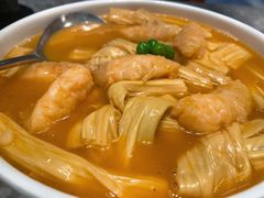 虾汤煮手工鲜腐竹-四道菜·福建菜馆(新街口金鹰店)