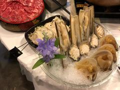 海鲜拼盘-鲜入围煮花胶鸡海鲜火锅
