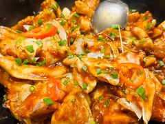 京葱焗锁骨鱼头煲-胜记酒家(荔枝公园店)