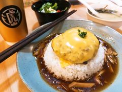 芝士牛肉汉堡咖喱饭-红小满休闲餐厅(十全街店)