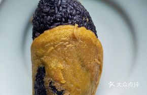 Pumpkin Cake Steamed Rice with Egg Yolk and Meat Floss