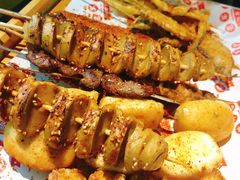 烤面筋-许西美食一条街