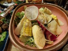 有机蔬菜水果沙拉-樱の千渡日式料理·铁板烧•烧鸟(金盛田广场店)